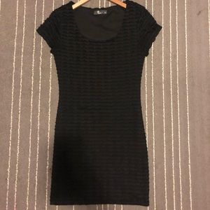 Body hugging black dress